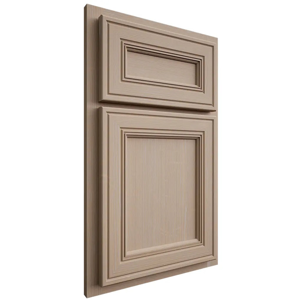 Shiloh Cabinetry Partial Overlay Glenbrook White Oak Quarter Sawn Straw Door