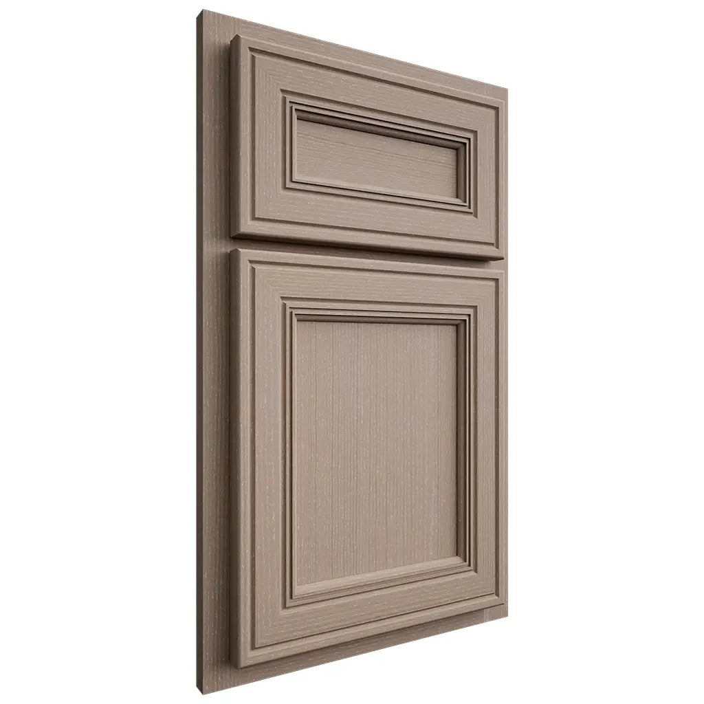 Shiloh Cabinetry Partial Overlay Glenbrook White Oak Quarter Sawn Whitewash Door