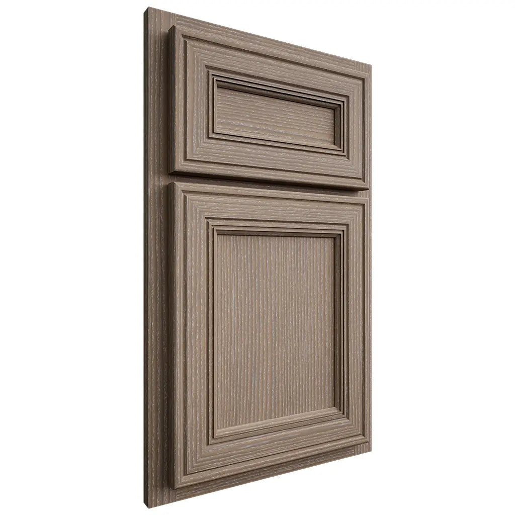 Shiloh Cabinetry Partial Overlay Glenbrook White Oak Rift Cut Almond Door