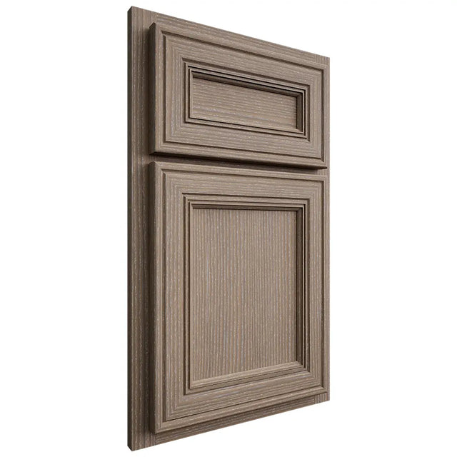 Shiloh Cabinetry Partial Overlay Glenbrook White Oak Rift Cut Almond Door
