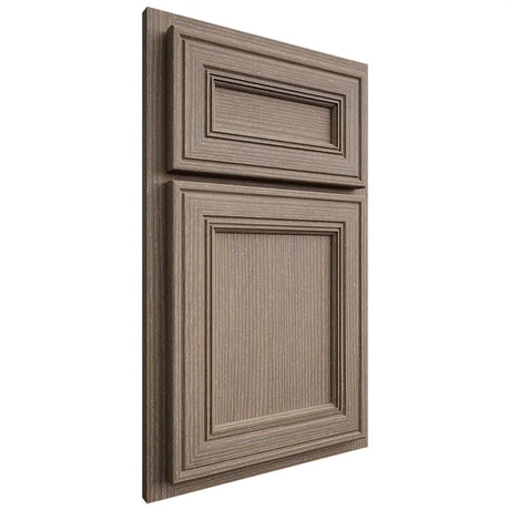 Shiloh Cabinetry Partial Overlay Glenbrook White Oak Rift Cut Almond Door
