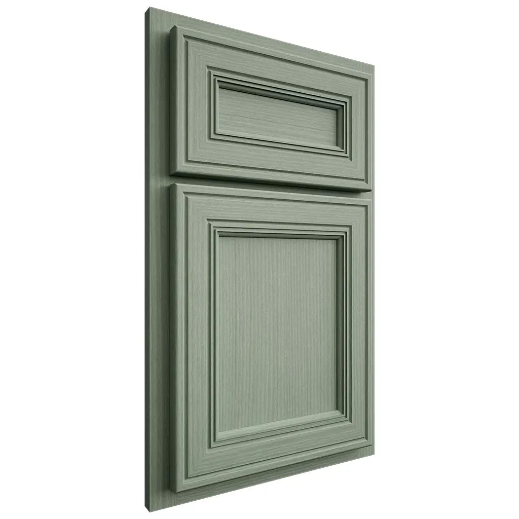 Shiloh Cabinetry Partial Overlay Glenbrook White Oak Rift Cut Moss Door