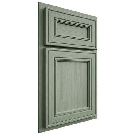 Shiloh Cabinetry Partial Overlay Glenbrook White Oak Rift Cut Moss Door