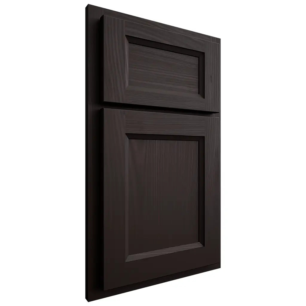 Shiloh Cabinetry Partial Overlay Greensboro Alder Plain Cut Espresso Door