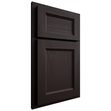 Shiloh Cabinetry Partial Overlay Greensboro Alder Plain Cut Espresso Door