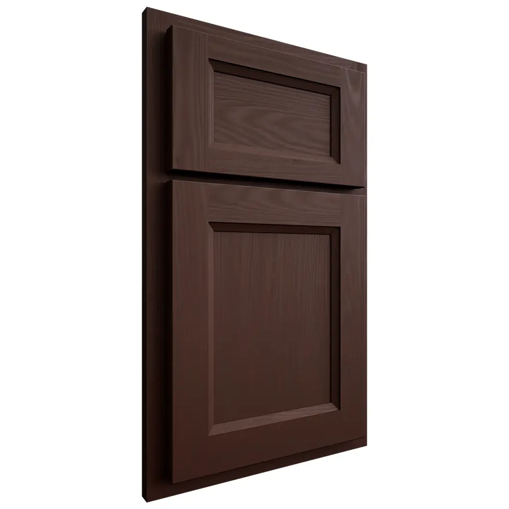 Shiloh Cabinetry Partial Overlay Greensboro Alder Plain Cut Umber Door