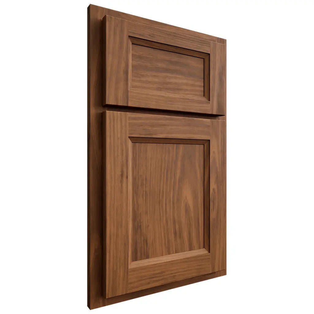 Shiloh Cabinetry Partial Overlay Greensboro Cherry Plain Cut Carob Door
