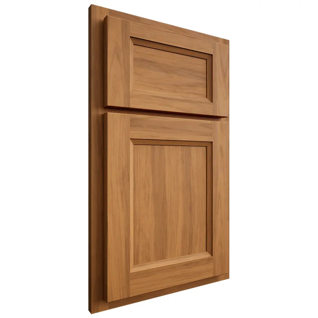 Shiloh Cabinetry Partial Overlay Greensboro Hickory Plain Cut Medium Door