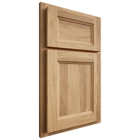 Shiloh Cabinetry Partial Overlay Greensboro Hickory Plain Cut Natural Door