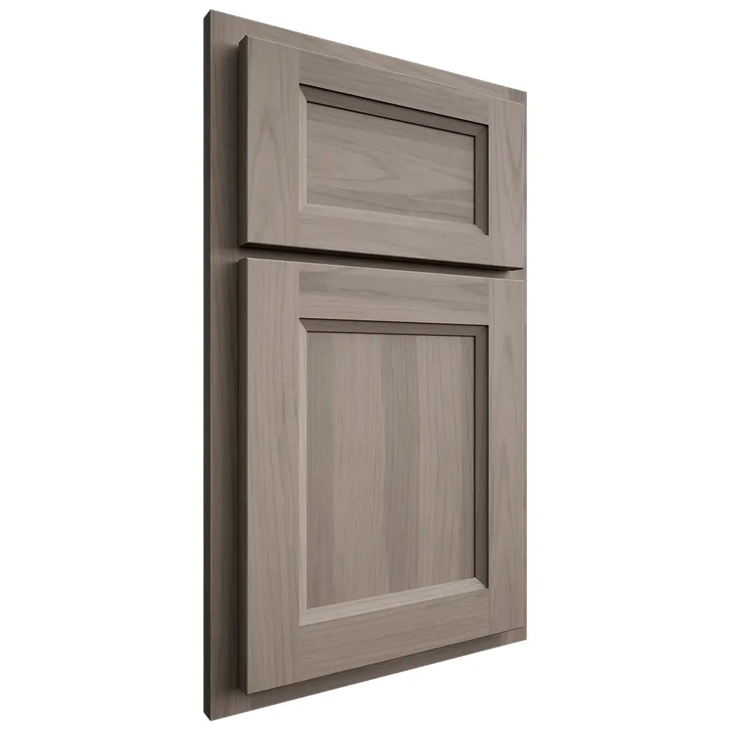 Shiloh Cabinetry Partial Overlay Greensboro Hickory Plain Cut Sterling Door