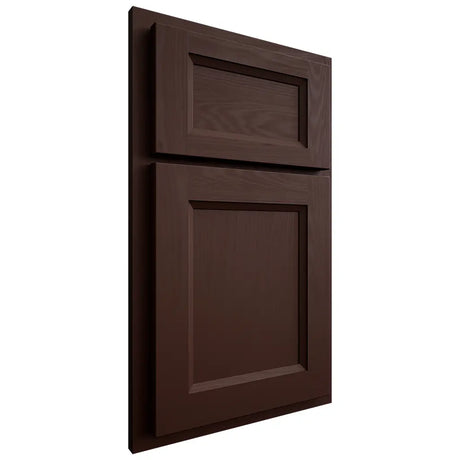 Shiloh Cabinetry Partial Overlay Greensboro Maple Plain Cut Cocoa Door