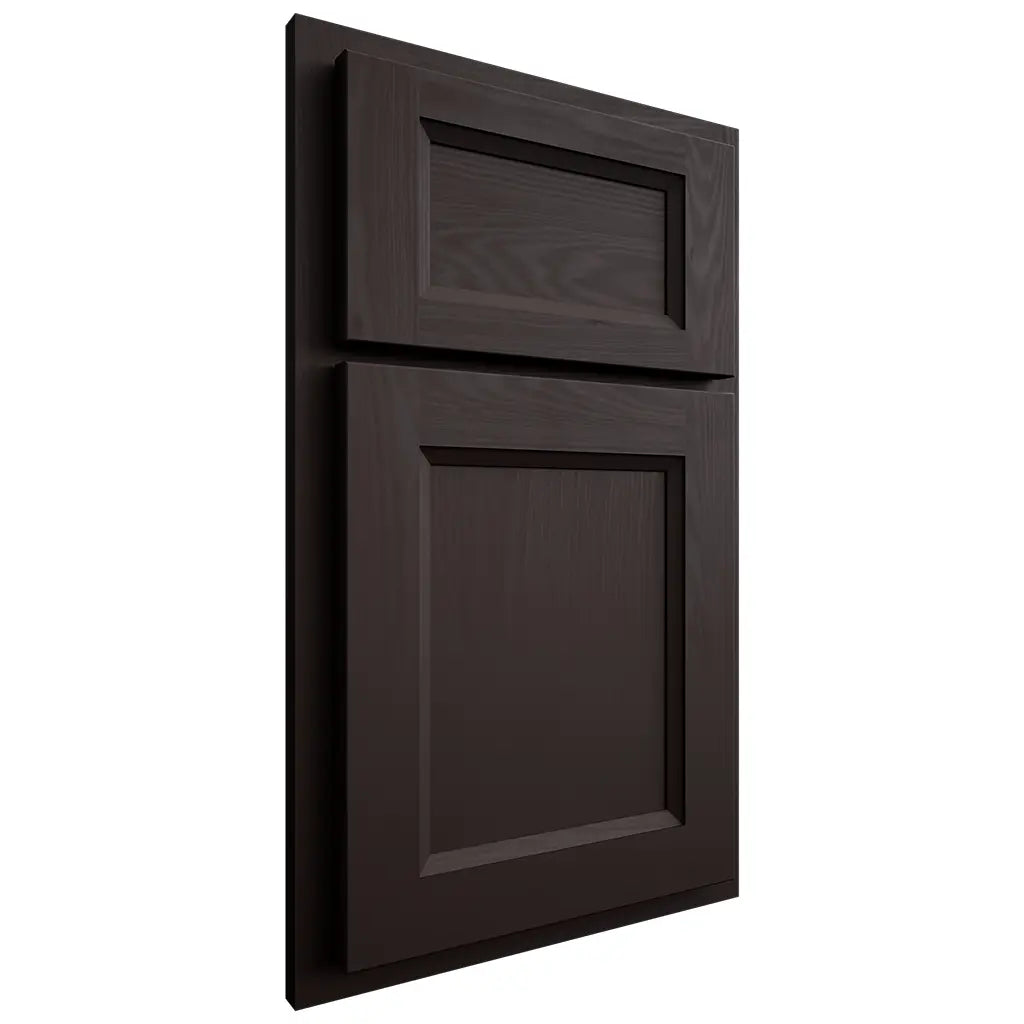 Shiloh Cabinetry Partial Overlay Greensboro Maple Plain Cut Espresso Door