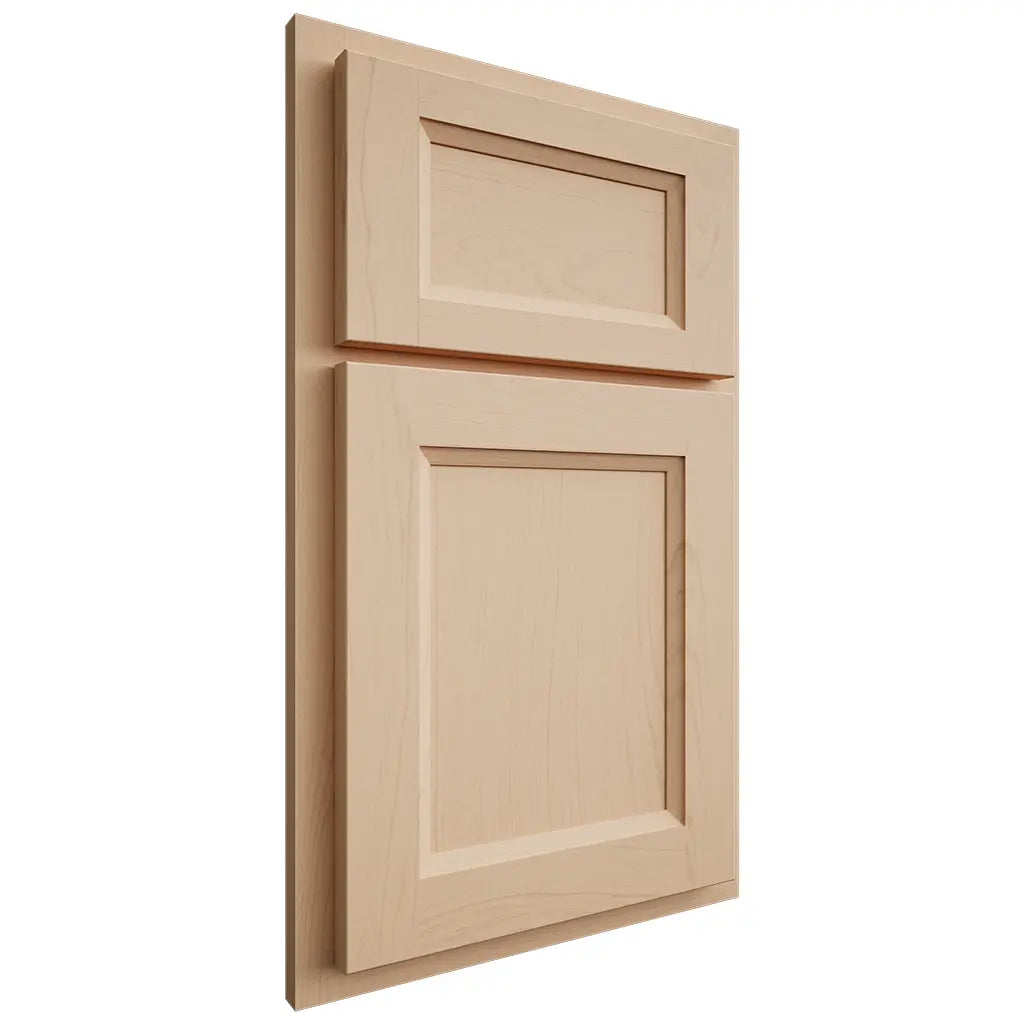 Shiloh Cabinetry Partial Overlay Greensboro Maple Plain Cut Natural Door