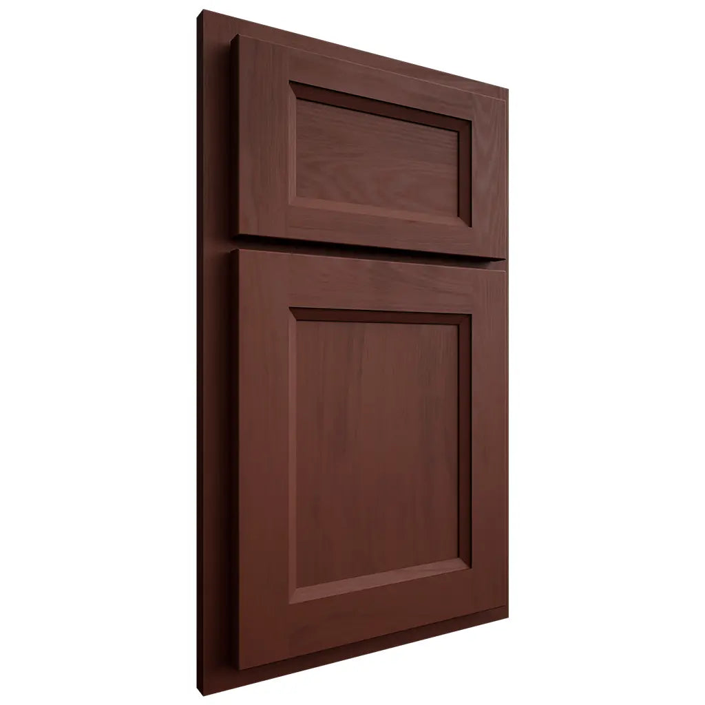 Shiloh Cabinetry Partial Overlay Greensboro Maple Plain Cut Sable Door