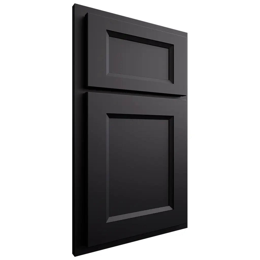 Shiloh Cabinetry Partial Overlay Greensboro Paintable Black Door