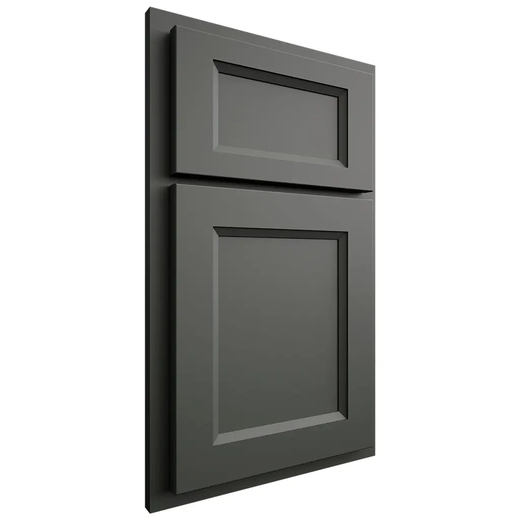 Shiloh Cabinetry Partial Overlay Greensboro Paintable Pewter Green Door