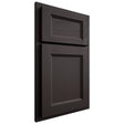 Shiloh Cabinetry Partial Overlay Greensboro Poplar Plain Cut Carbon Door