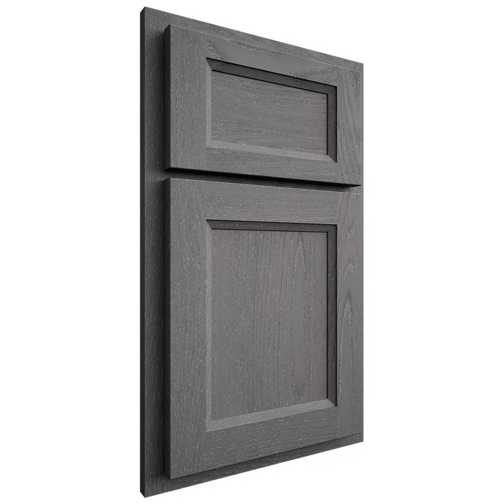 Shiloh Cabinetry Partial Overlay Greensboro Red Oak Plain Cut Cadet Door