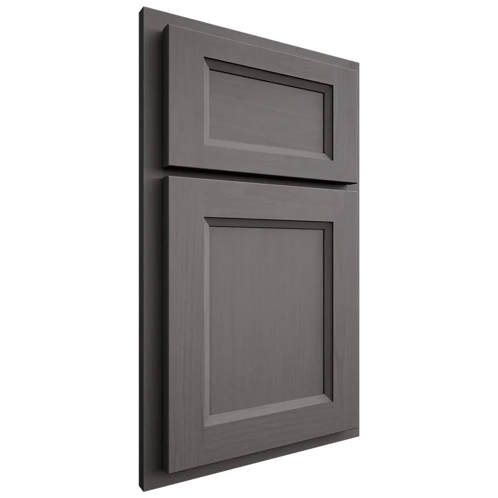 Shiloh Cabinetry Partial Overlay Greensboro Walnut Plain Cut Cadet Door