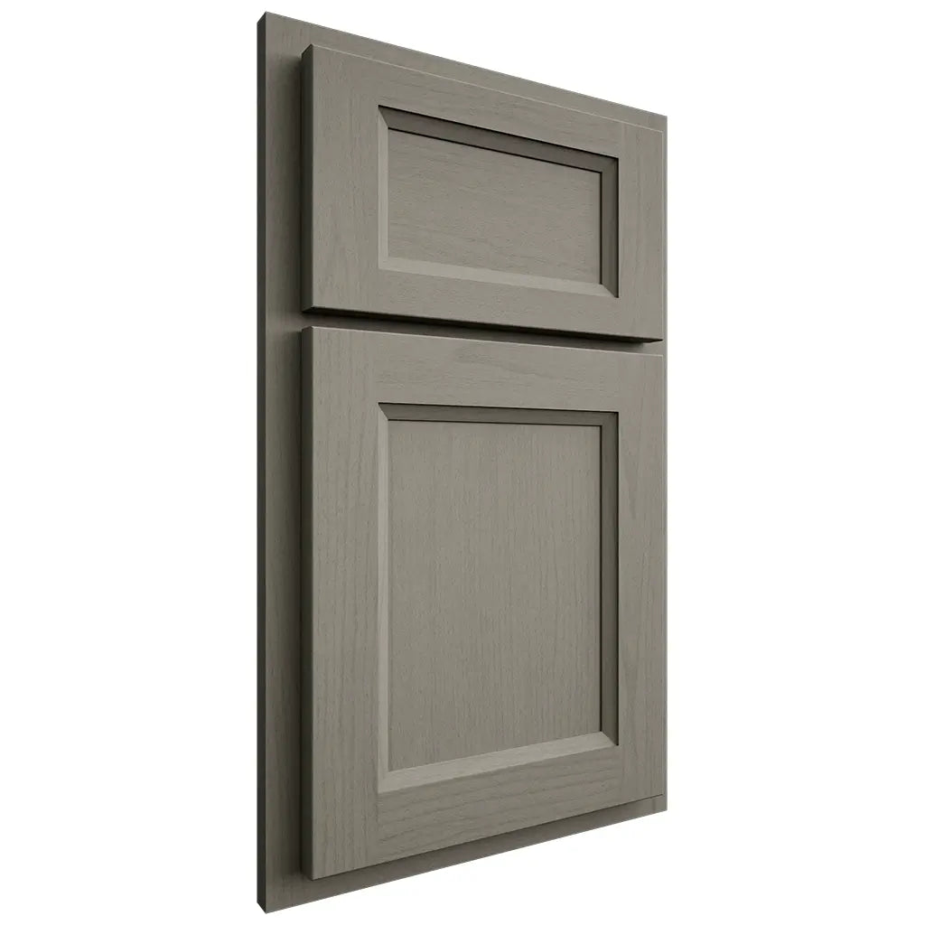 Shiloh Cabinetry Partial Overlay Greensboro Walnut Plain Cut Thyme Door