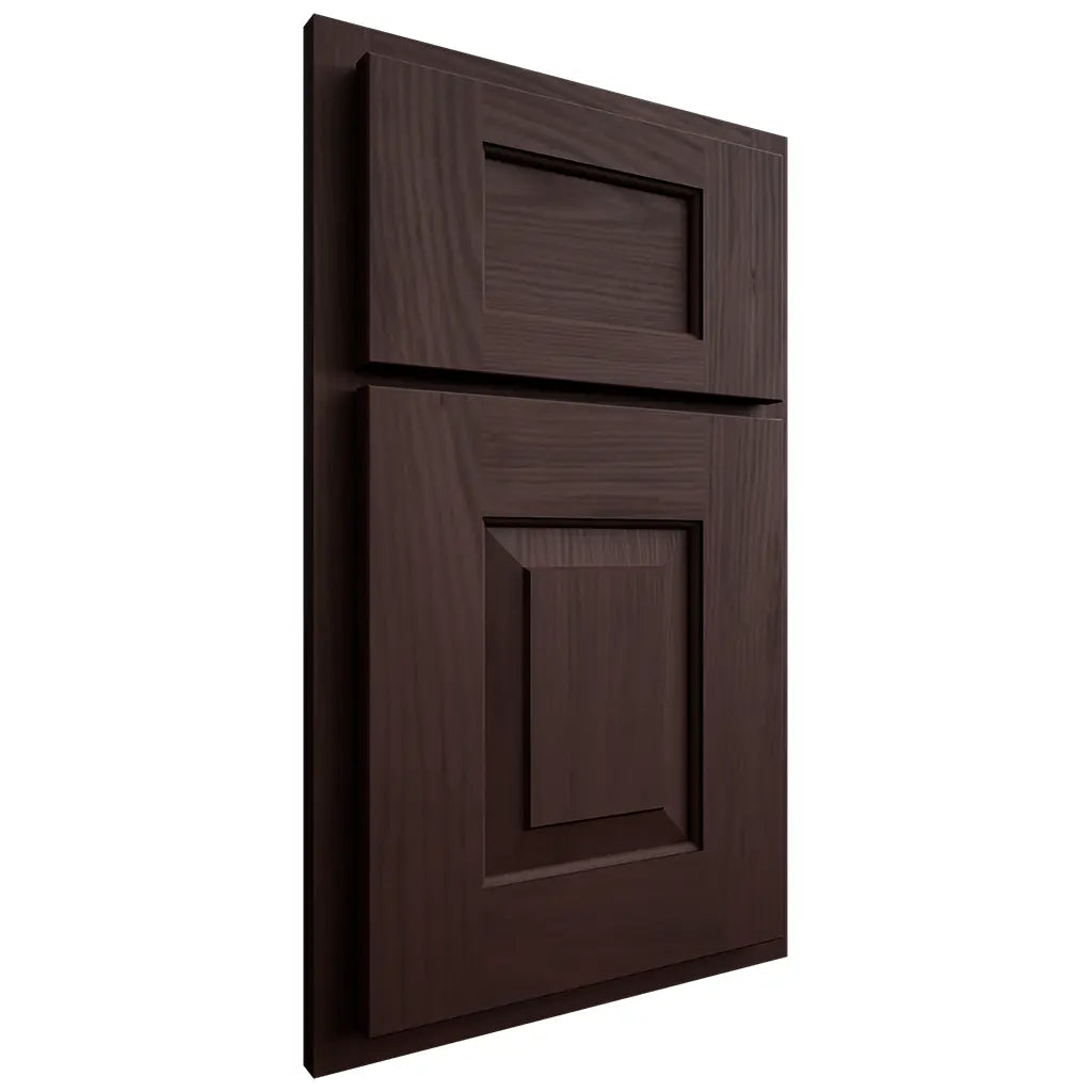 Shiloh Cabinetry Partial Overlay Hamlin Alder Plain Cut Bistre Door