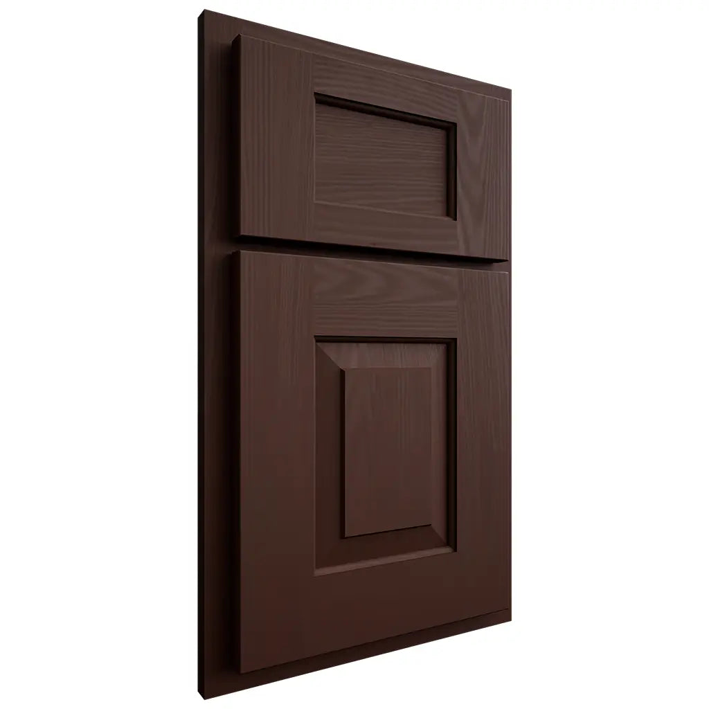 Shiloh Cabinetry Partial Overlay Hamlin Alder Plain Cut Umber Door