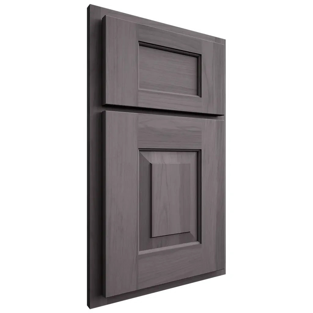 Shiloh Cabinetry Partial Overlay Hamlin Hickory Plain Cut Cadet Door