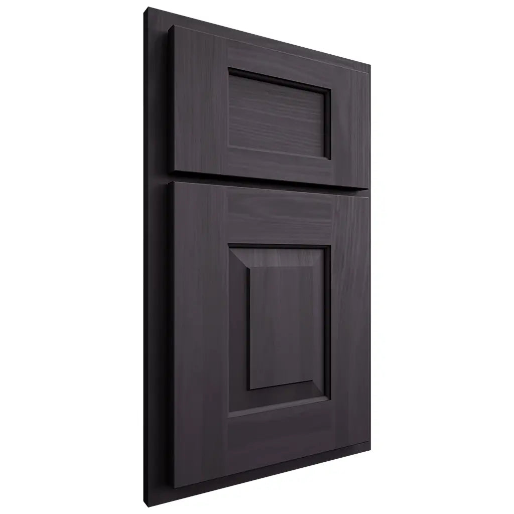 Shiloh Cabinetry Partial Overlay Hamlin Hickory Plain Cut Harbor Door