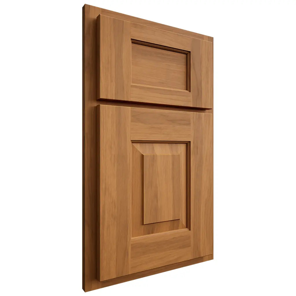 Shiloh Cabinetry Partial Overlay Hamlin Hickory Plain Cut Medium Door