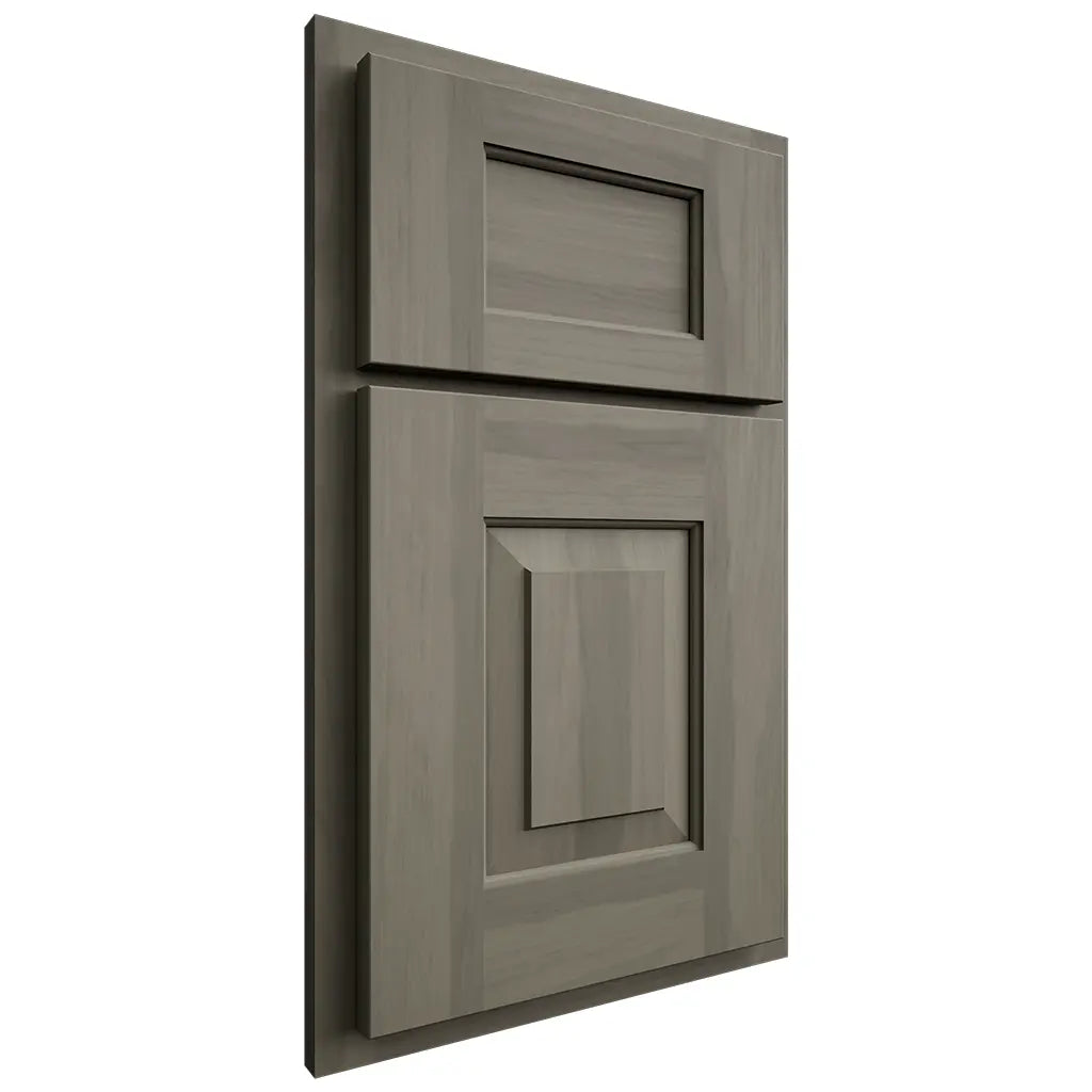 Shiloh Cabinetry Partial Overlay Hamlin Hickory Plain Cut Thyme Door