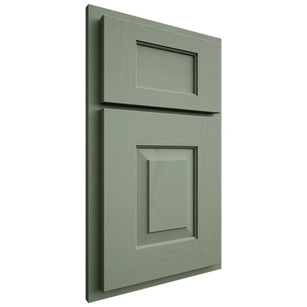 Shiloh Cabinetry Partial Overlay Hamlin Poplar Plain Cut Moss Door