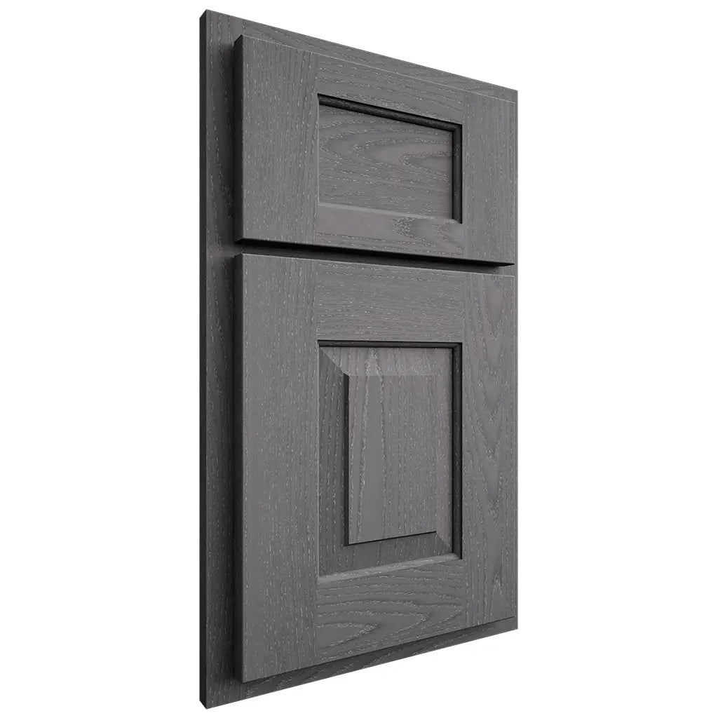 Shiloh Cabinetry Partial Overlay Hamlin Red Oak Plain Cut Cadet Door