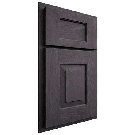 Shiloh Cabinetry Partial Overlay Hamlin Red Oak Plain Cut Harbor Door
