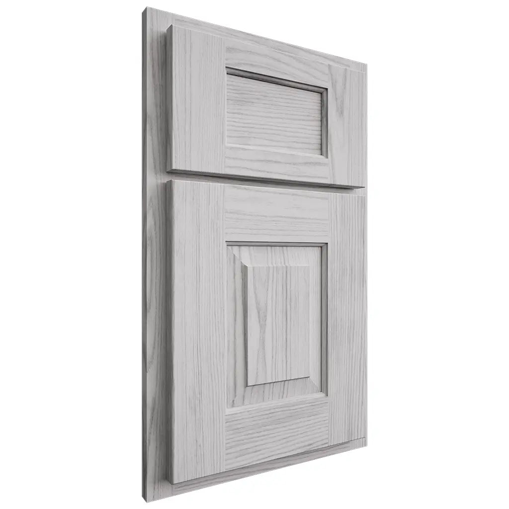 Shiloh Cabinetry Partial Overlay Hamlin Walnut Plain Cut Stratus Door