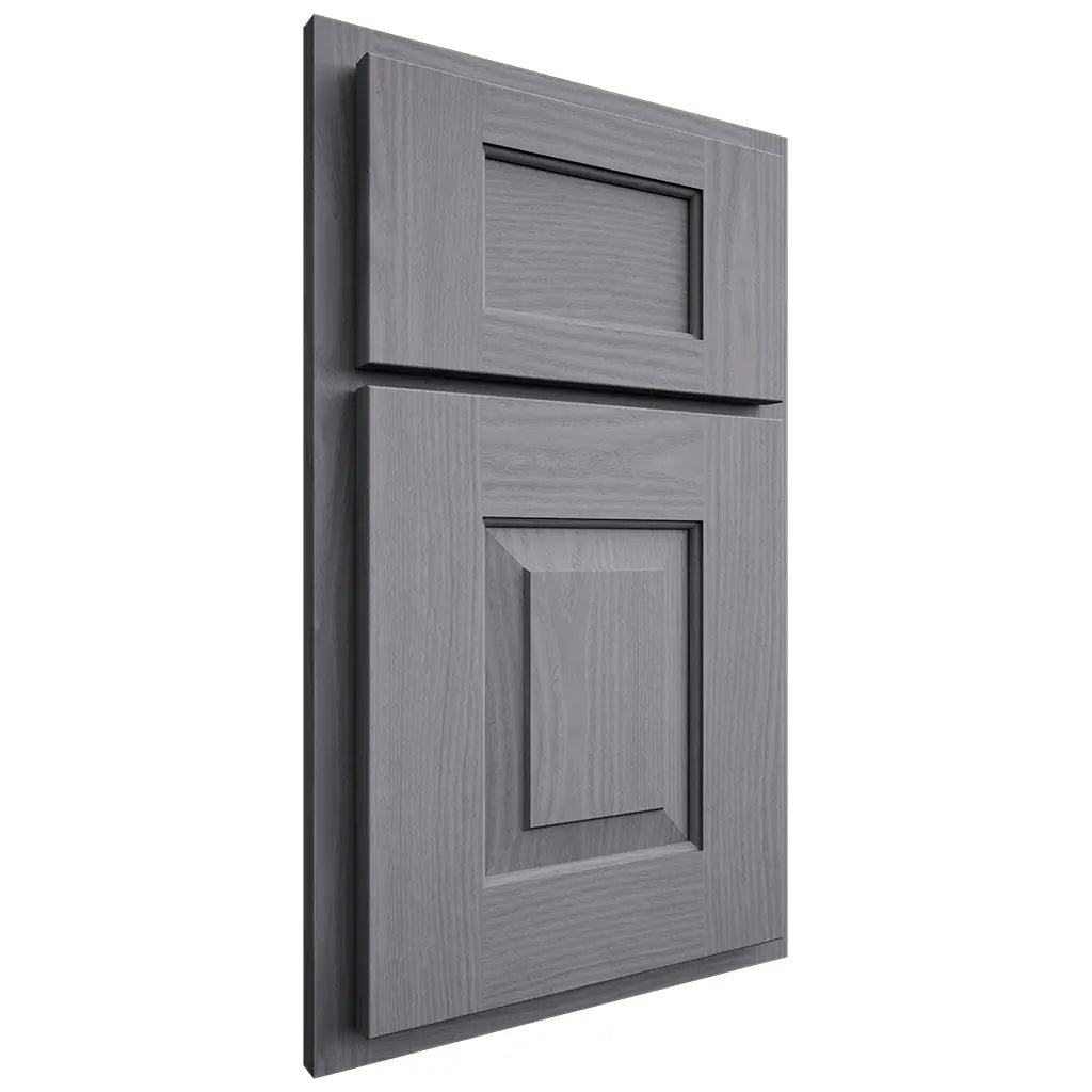 Shiloh Cabinetry Partial Overlay Hamlin White Oak Plain Cut Cadet Door