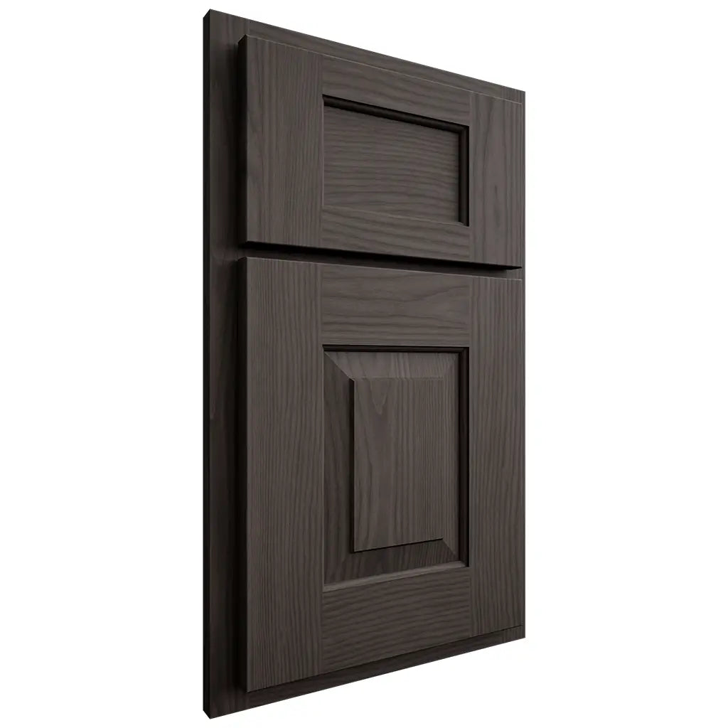 Shiloh Cabinetry Partial Overlay Hamlin White Oak Plain Cut Creekside Door