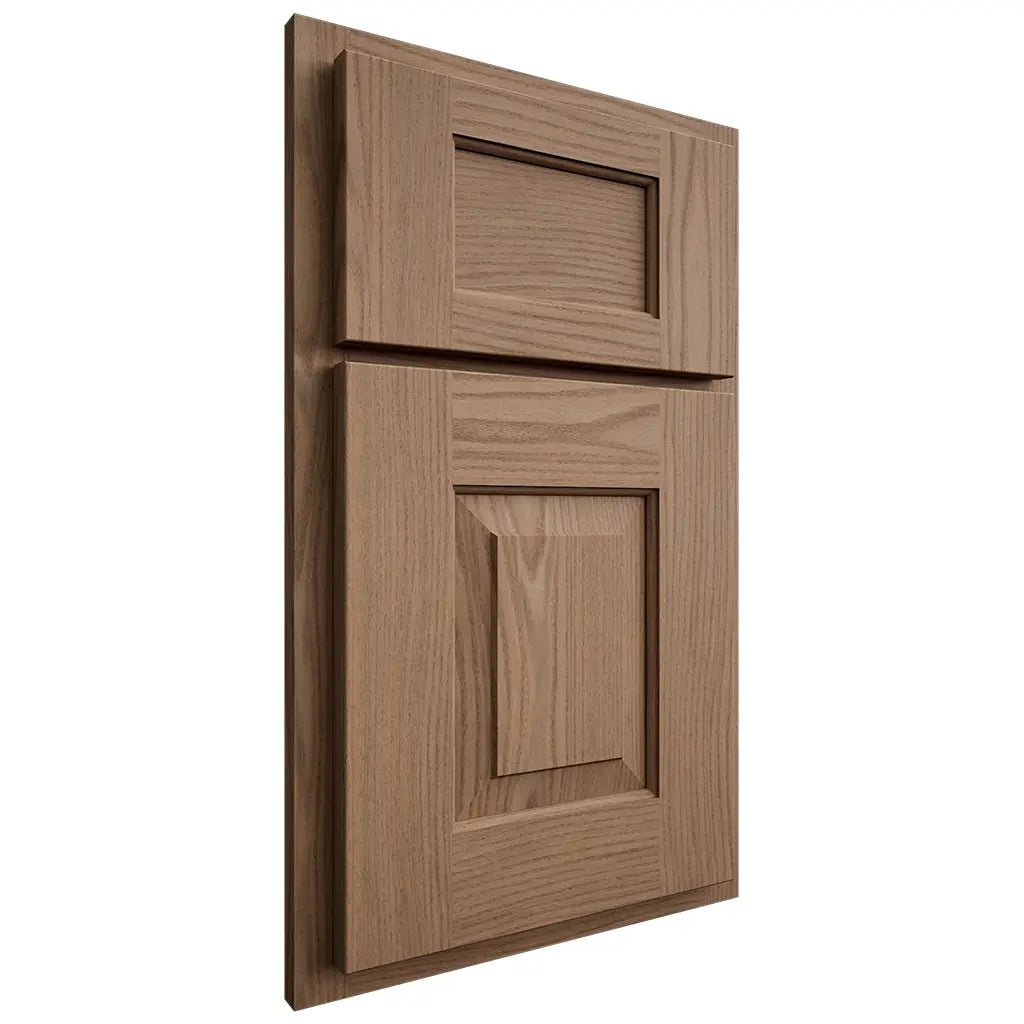 Shiloh Cabinetry Partial Overlay Hamlin White Oak Plain Cut Medium Door