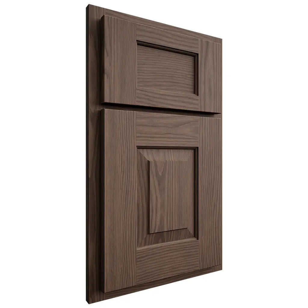 Shiloh Cabinetry Partial Overlay Hamlin White Oak Plain Cut Mineral Door