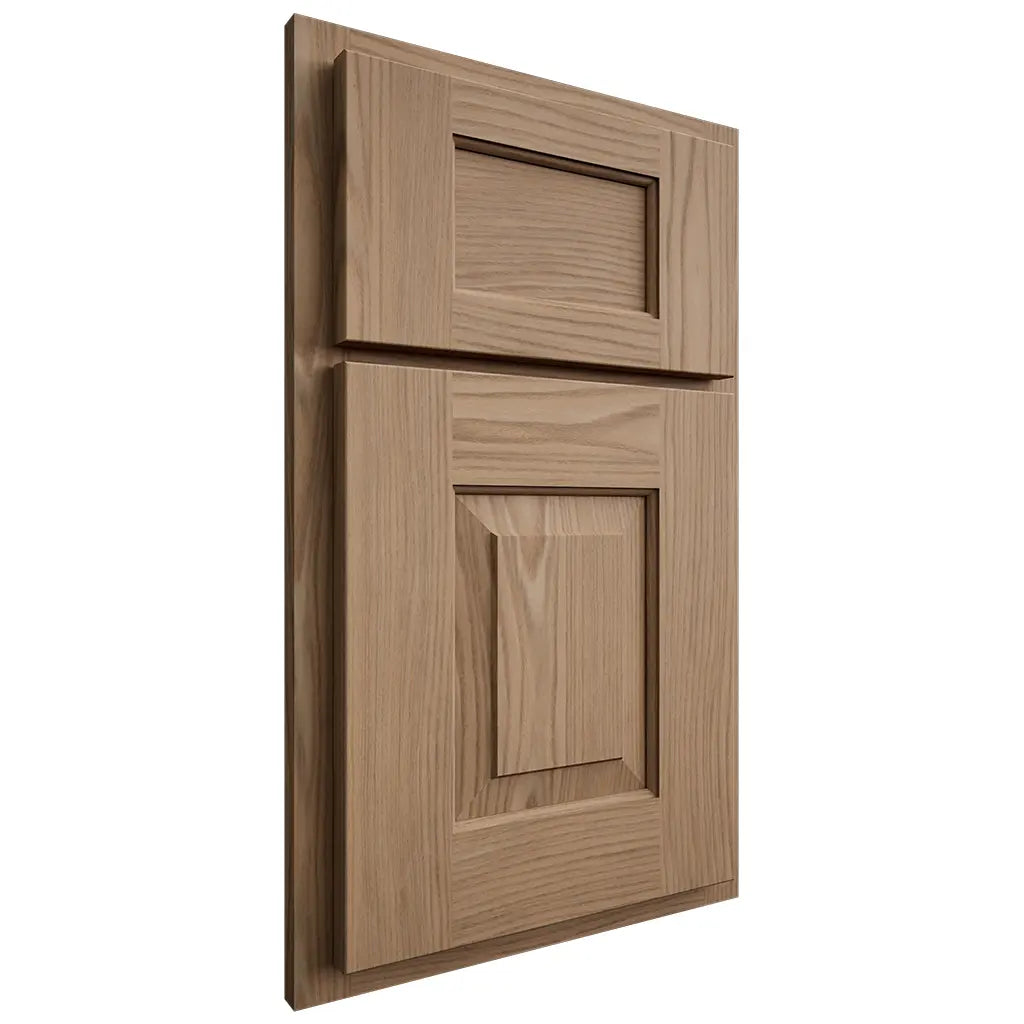 Shiloh Cabinetry Partial Overlay Hamlin White Oak Plain Cut Natural Door