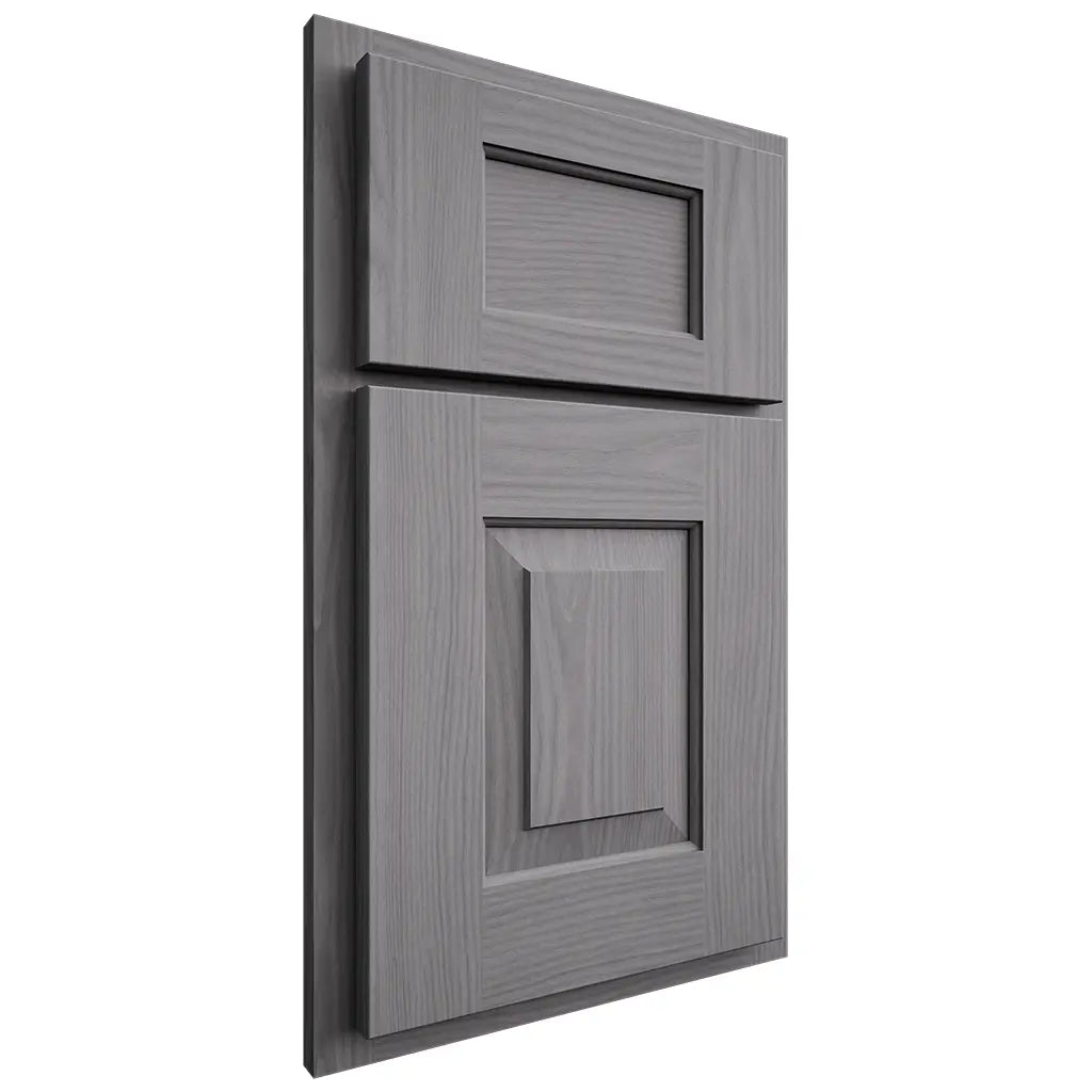 Shiloh Cabinetry Partial Overlay Hamlin White Oak Plain Cut Sterling Door