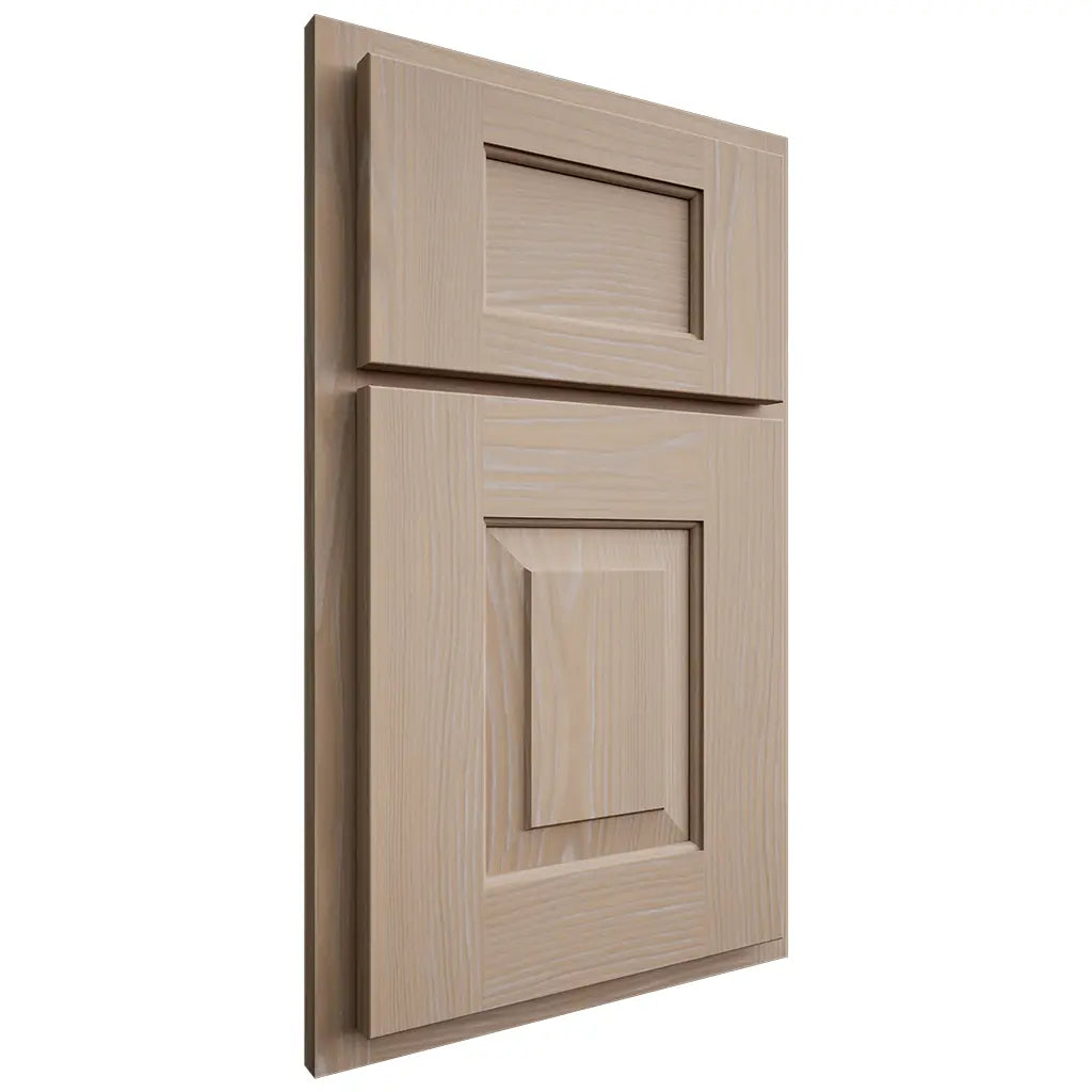 Shiloh Cabinetry Partial Overlay Hamlin White Oak Plain Cut Straw Door