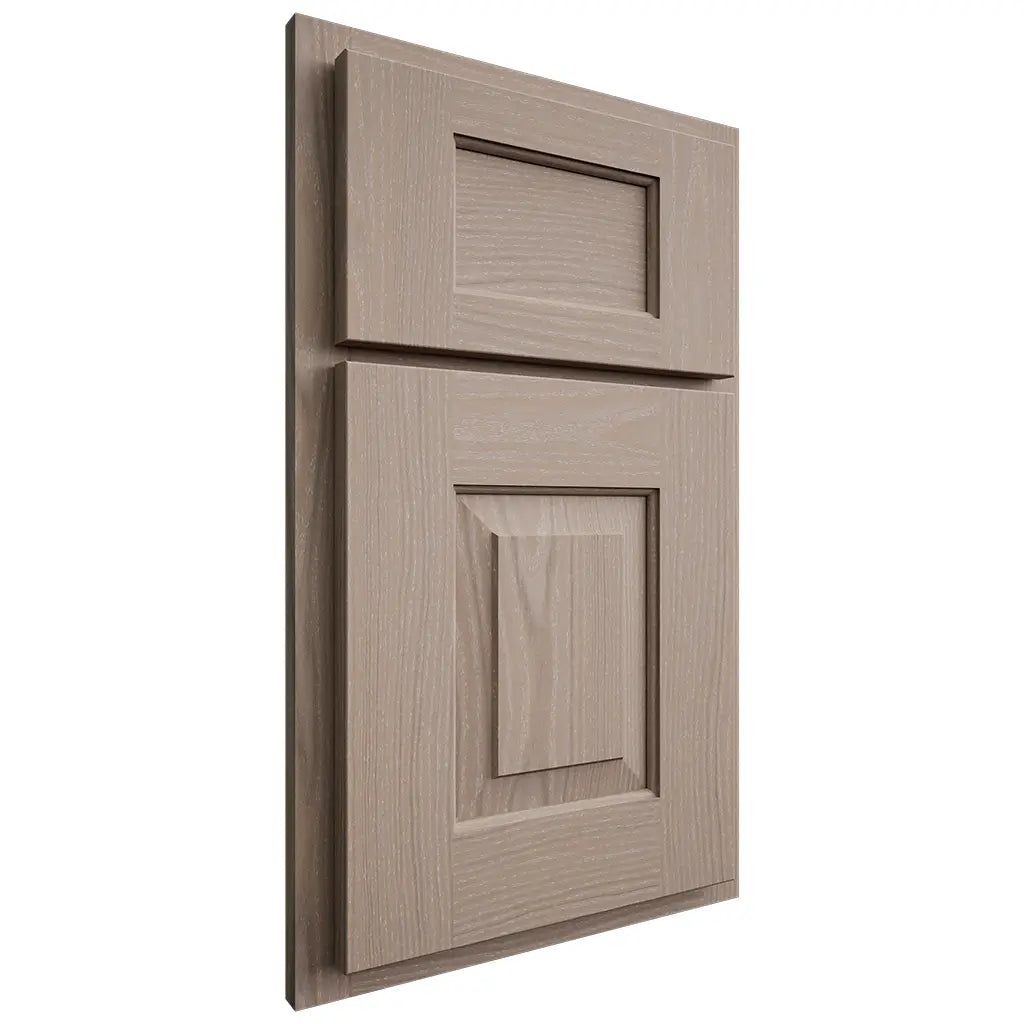 Shiloh Cabinetry Partial Overlay Hamlin White Oak Plain Cut Whitewash Door