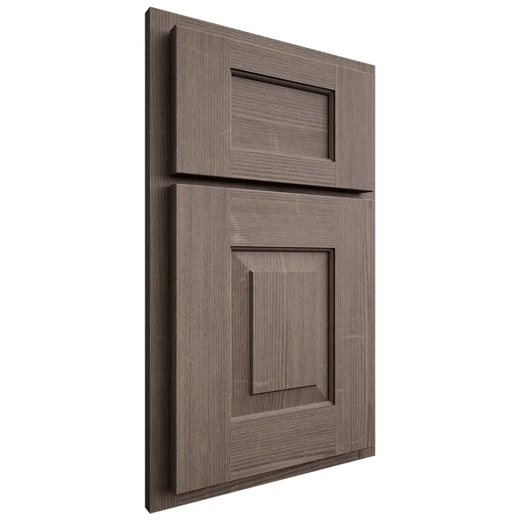 Shiloh Cabinetry Partial Overlay Hamlin White Oak Quarter Sawn Clay Door