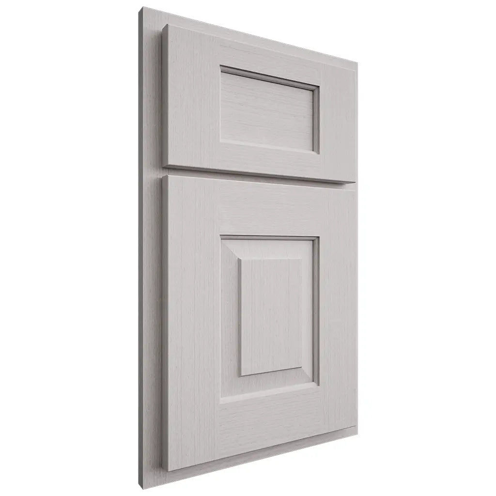 Shiloh Cabinetry Partial Overlay Hamlin White Oak Quarter Sawn Cotton Door