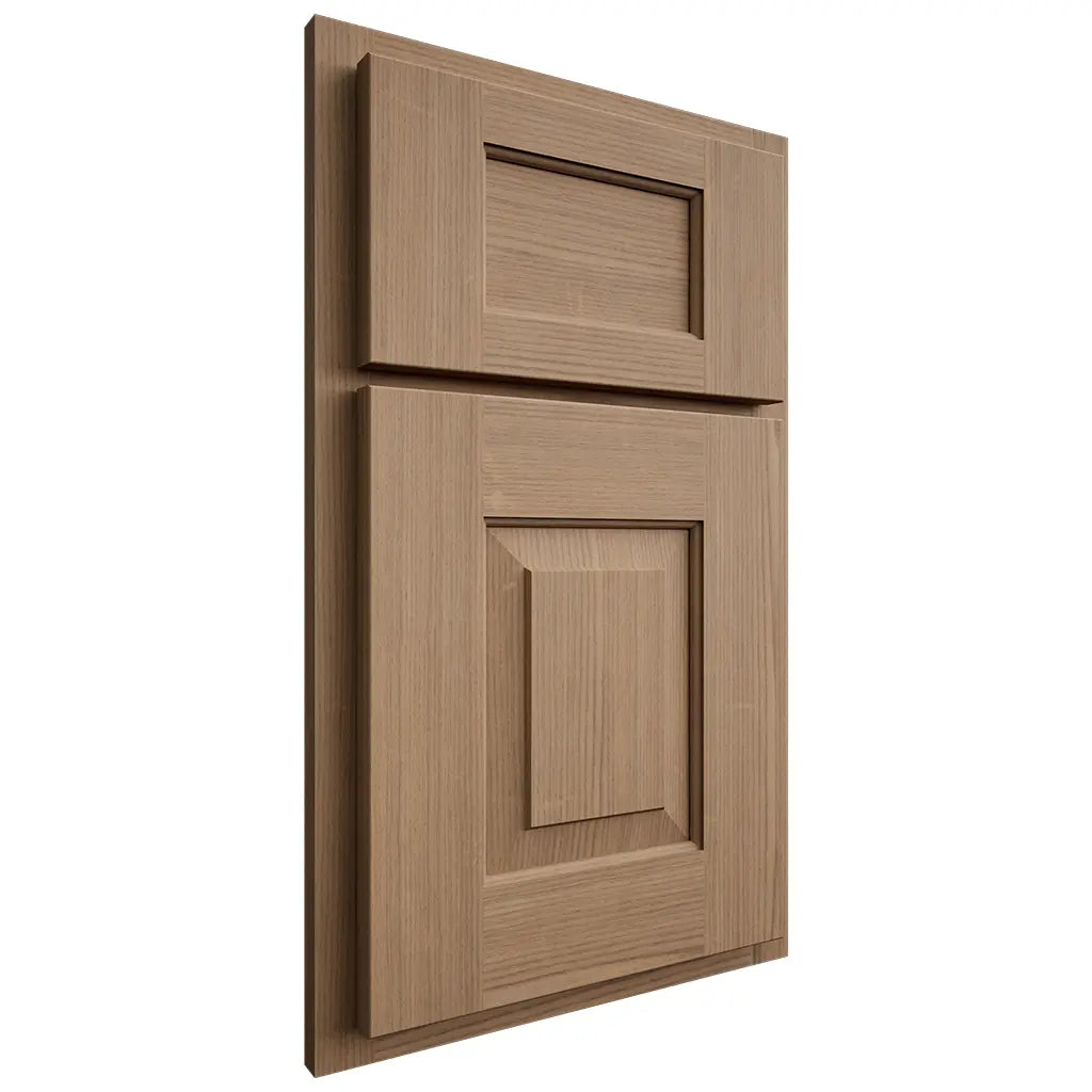 Shiloh Cabinetry Partial Overlay Hamlin White Oak Quarter Sawn Natural Door