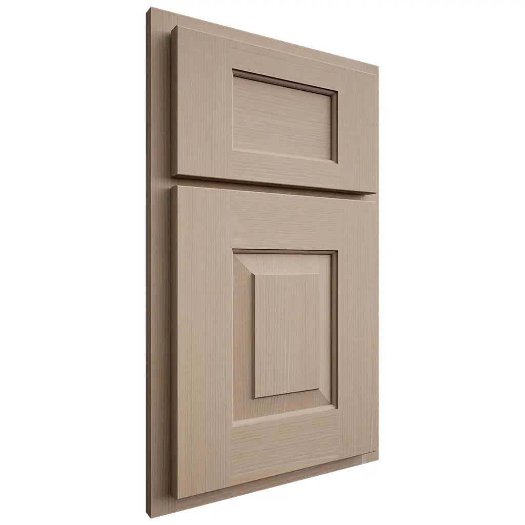 Shiloh Cabinetry Partial Overlay Hamlin White Oak Quarter Sawn Straw Door