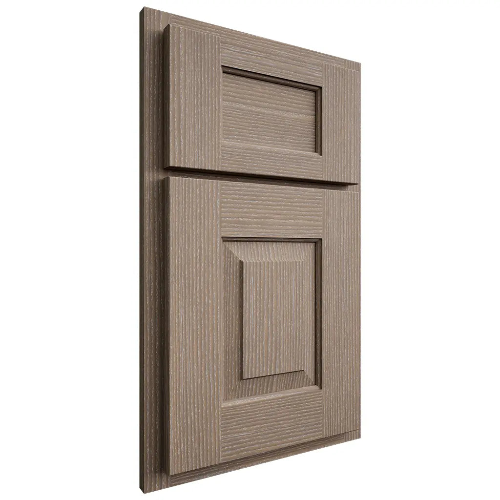 Shiloh Cabinetry Partial Overlay Hamlin White Oak Rift Cut Almond Door