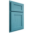 Shiloh Cabinetry Partial Overlay Hanover Alder Plain Cut Aqua Door