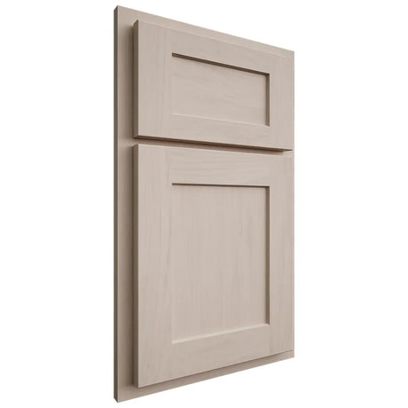 Shiloh Cabinetry Partial Overlay Hanover Alder Plain Cut White Sands Door