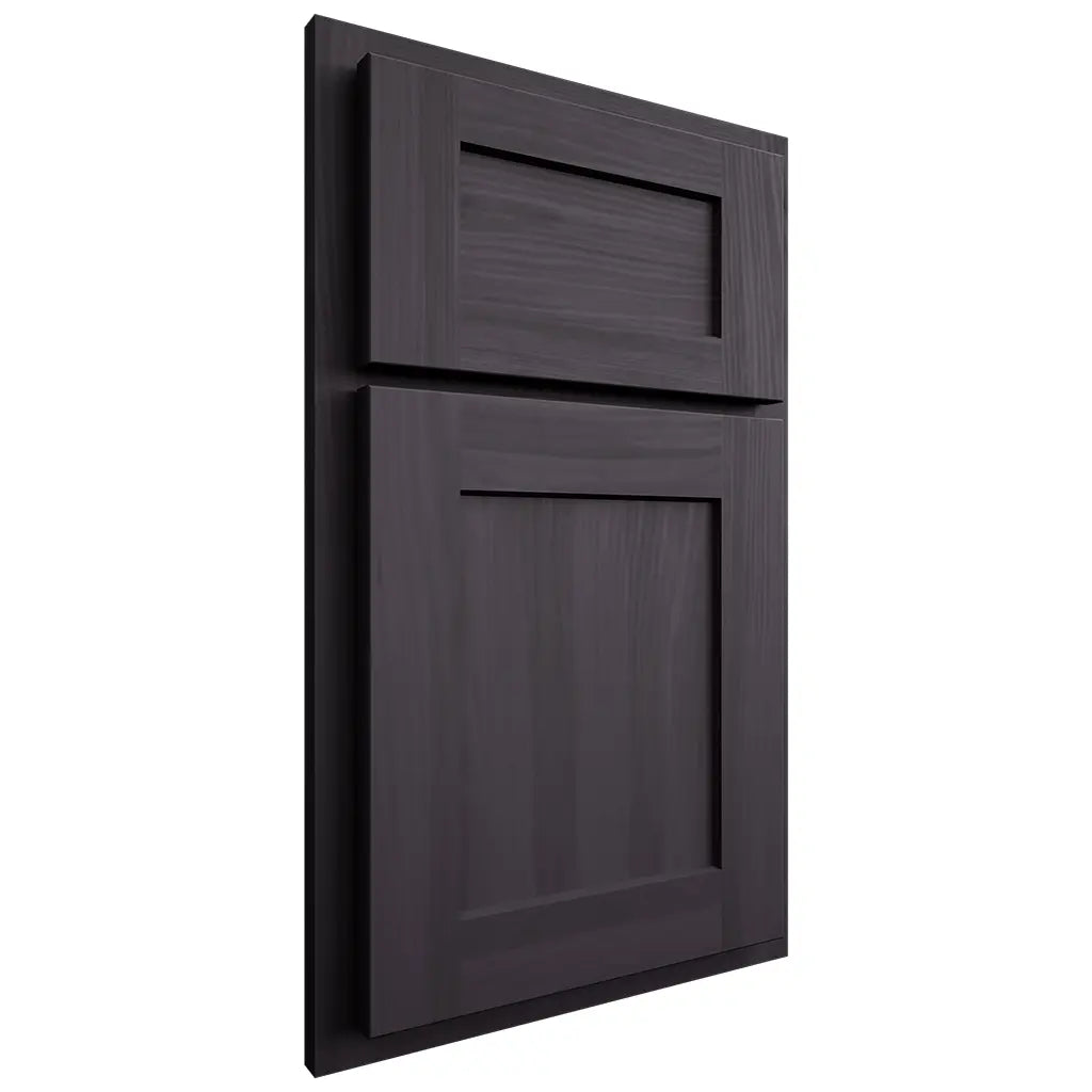 Shiloh Cabinetry Partial Overlay Hanover Hickory Plain Cut Harbor Door
